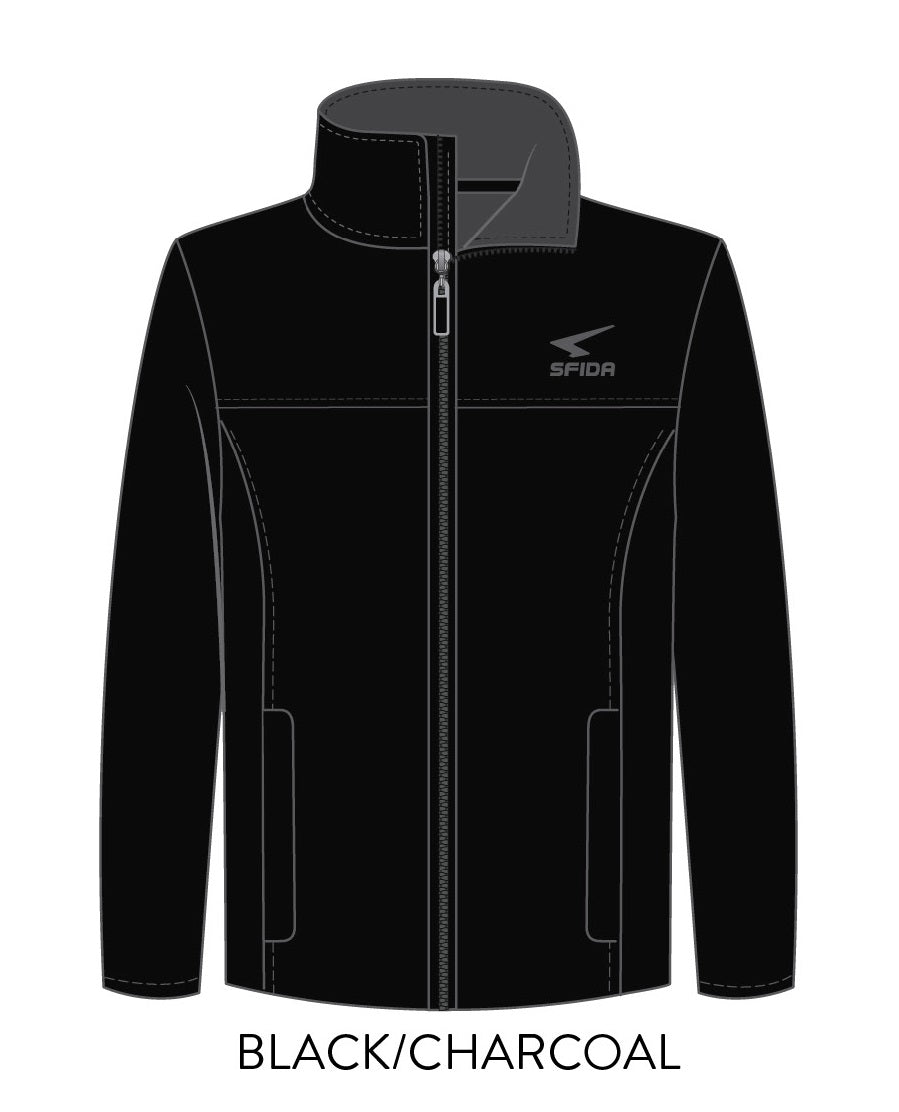 Hudson Mens Polar Fleece Jacket - Black Charcoal
