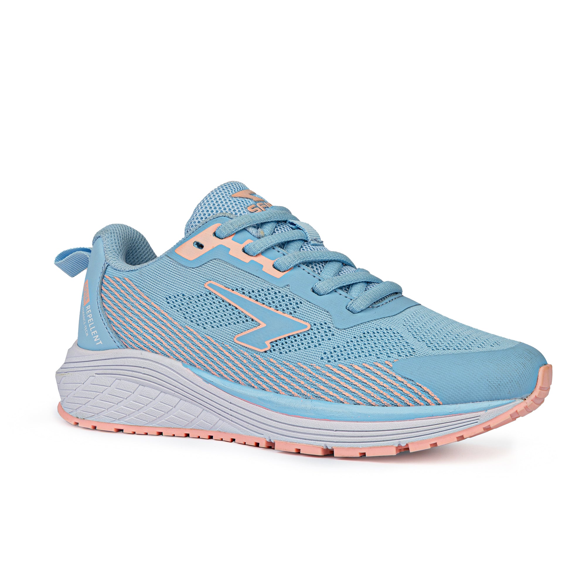 Inta Girls Runners - Blue/Pastel Peach Lace