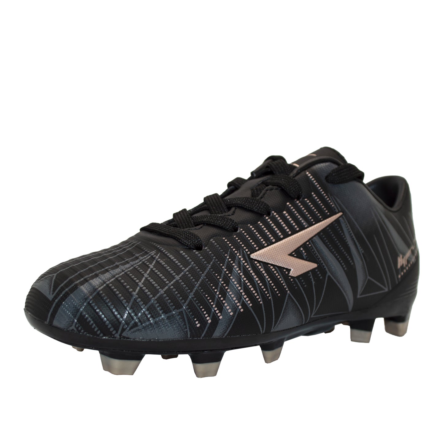 Laser Senior Football Boots - Black/Metallic Blush