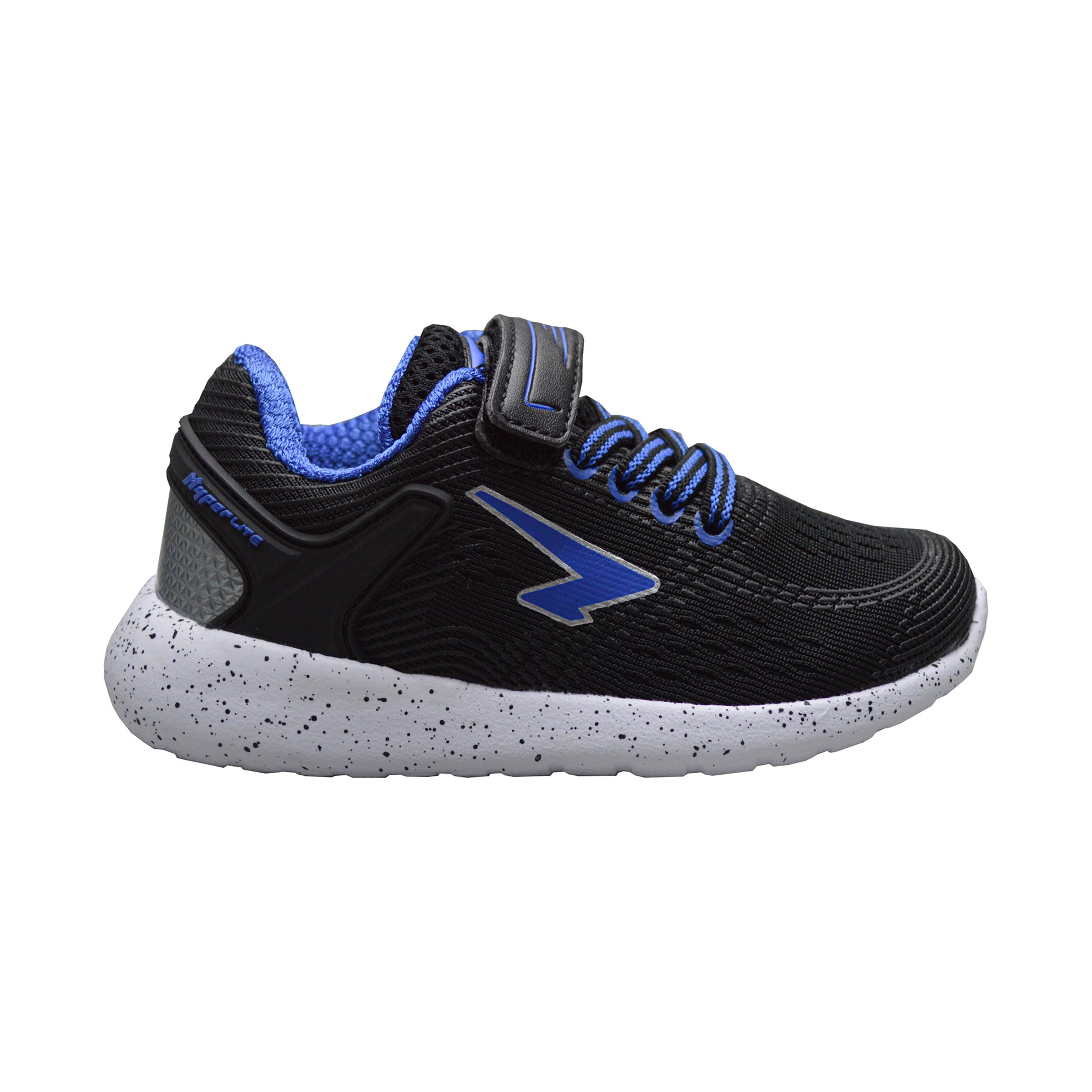 Vivid Infant Runners - Black/Royal Black and blue sneaker with a visible sfida logo