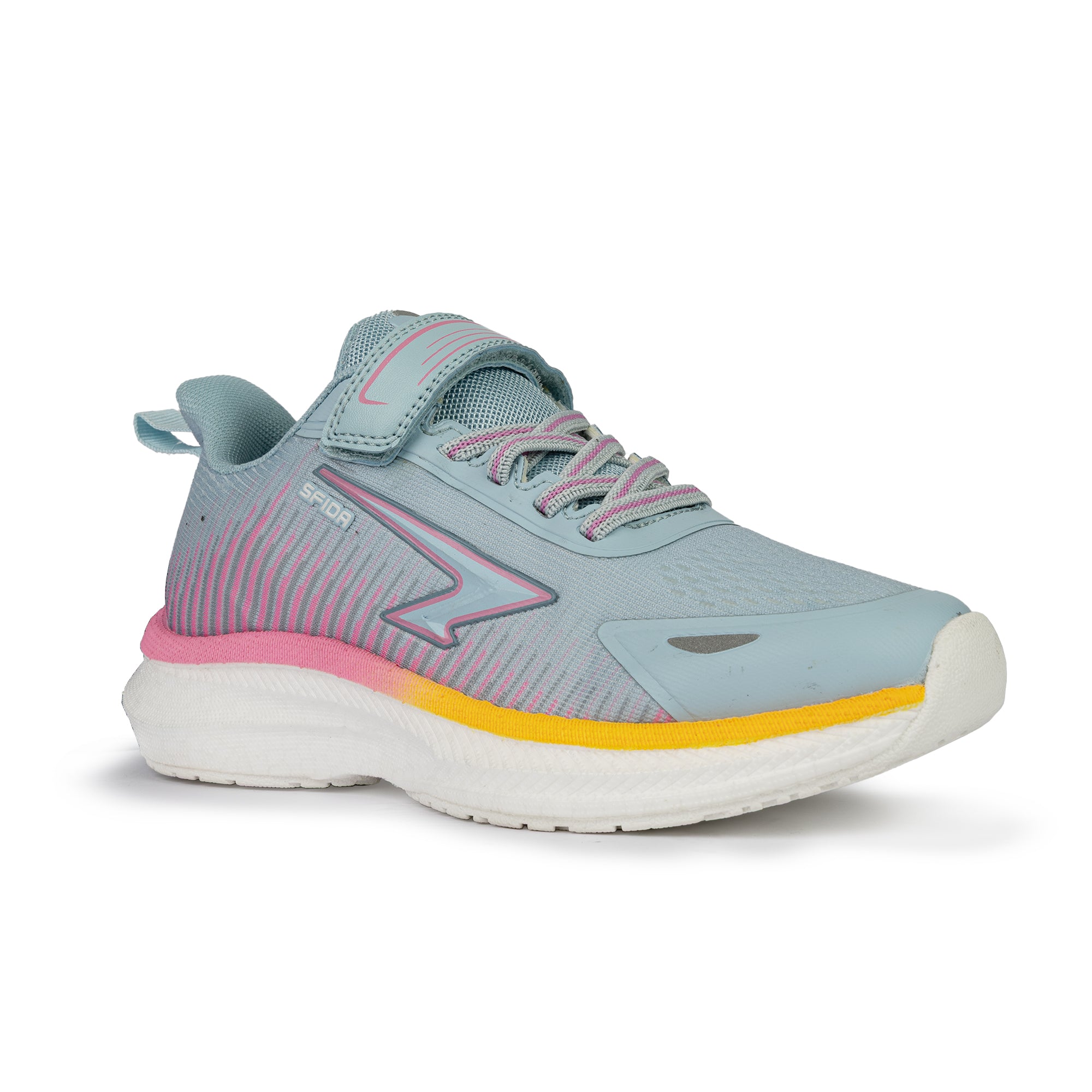 Zephyr 2.0 Girls Runners - Sky Pink/Orange V Strap