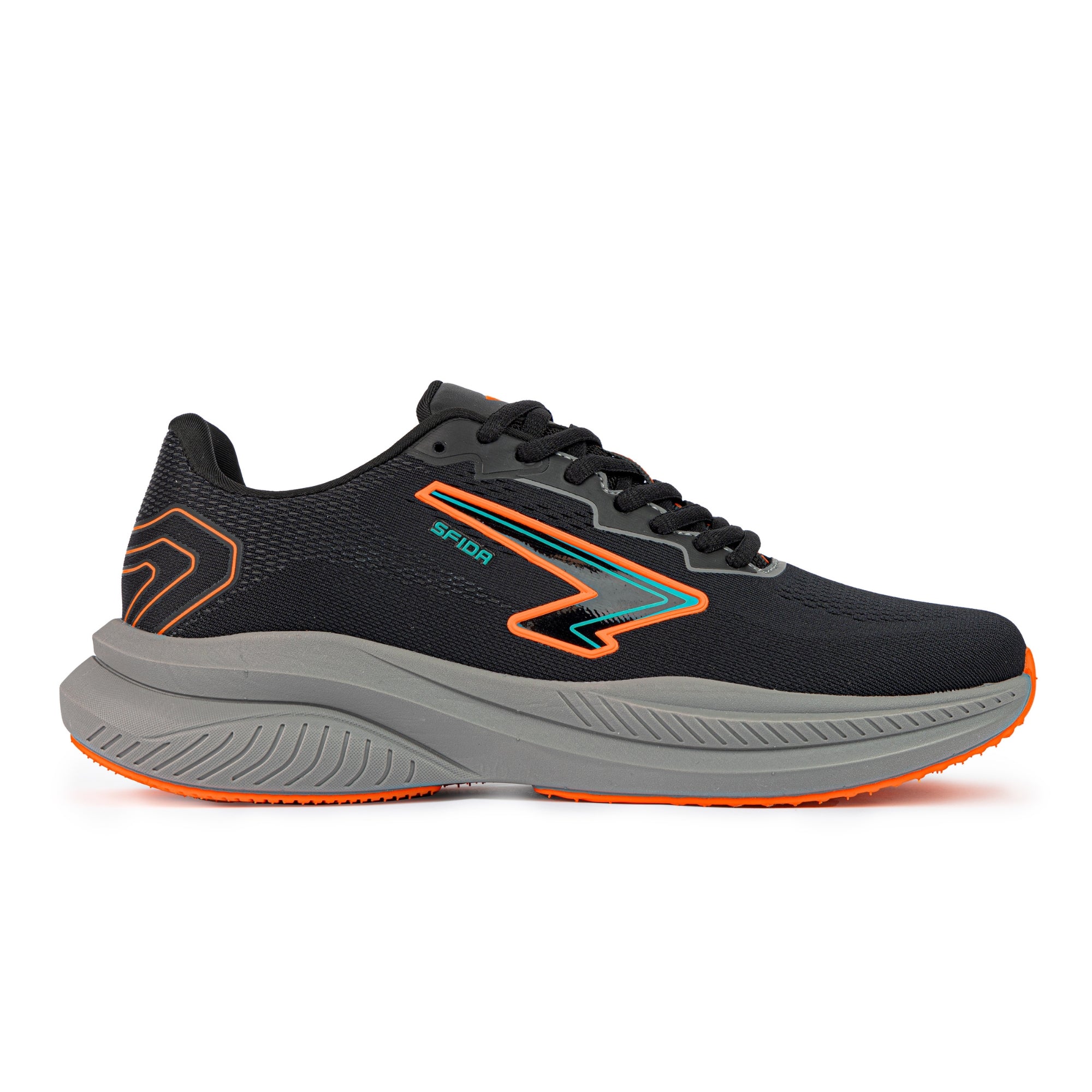 Brazen Mens Runner - Black/Orange/Teal