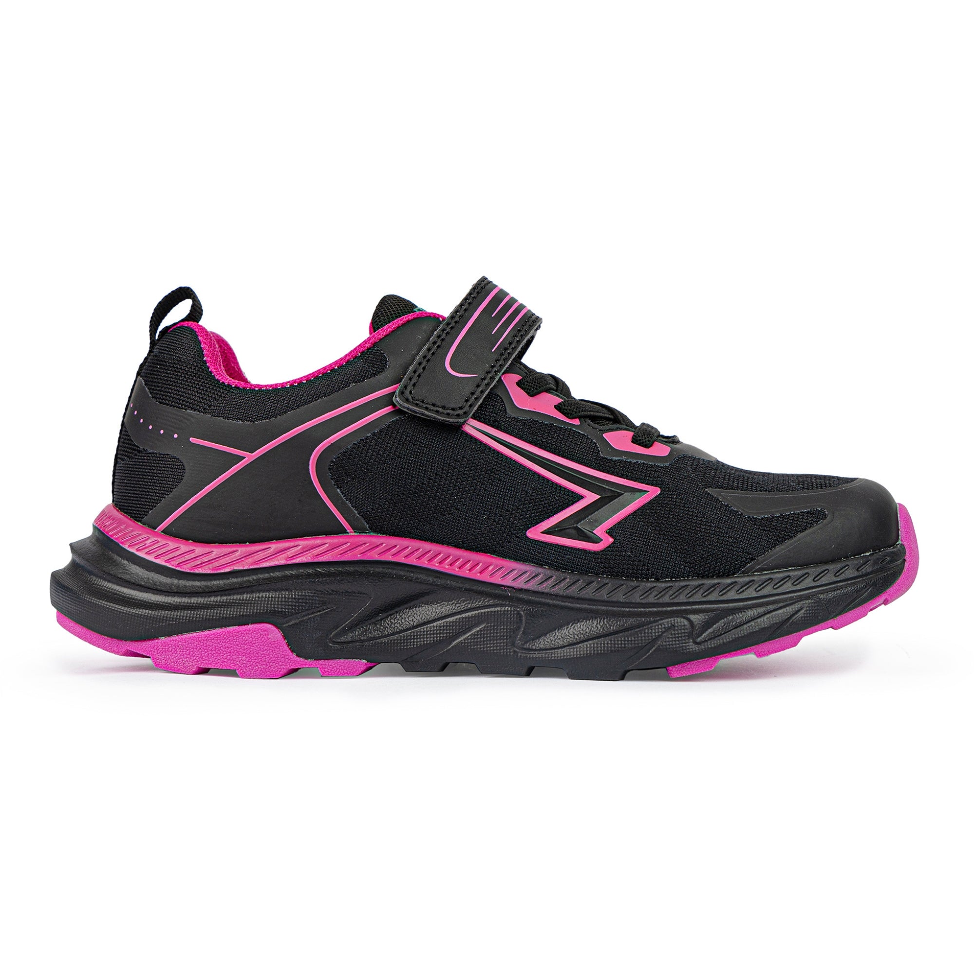 Dash Girls Runner - Black/Fuchsia V Strap