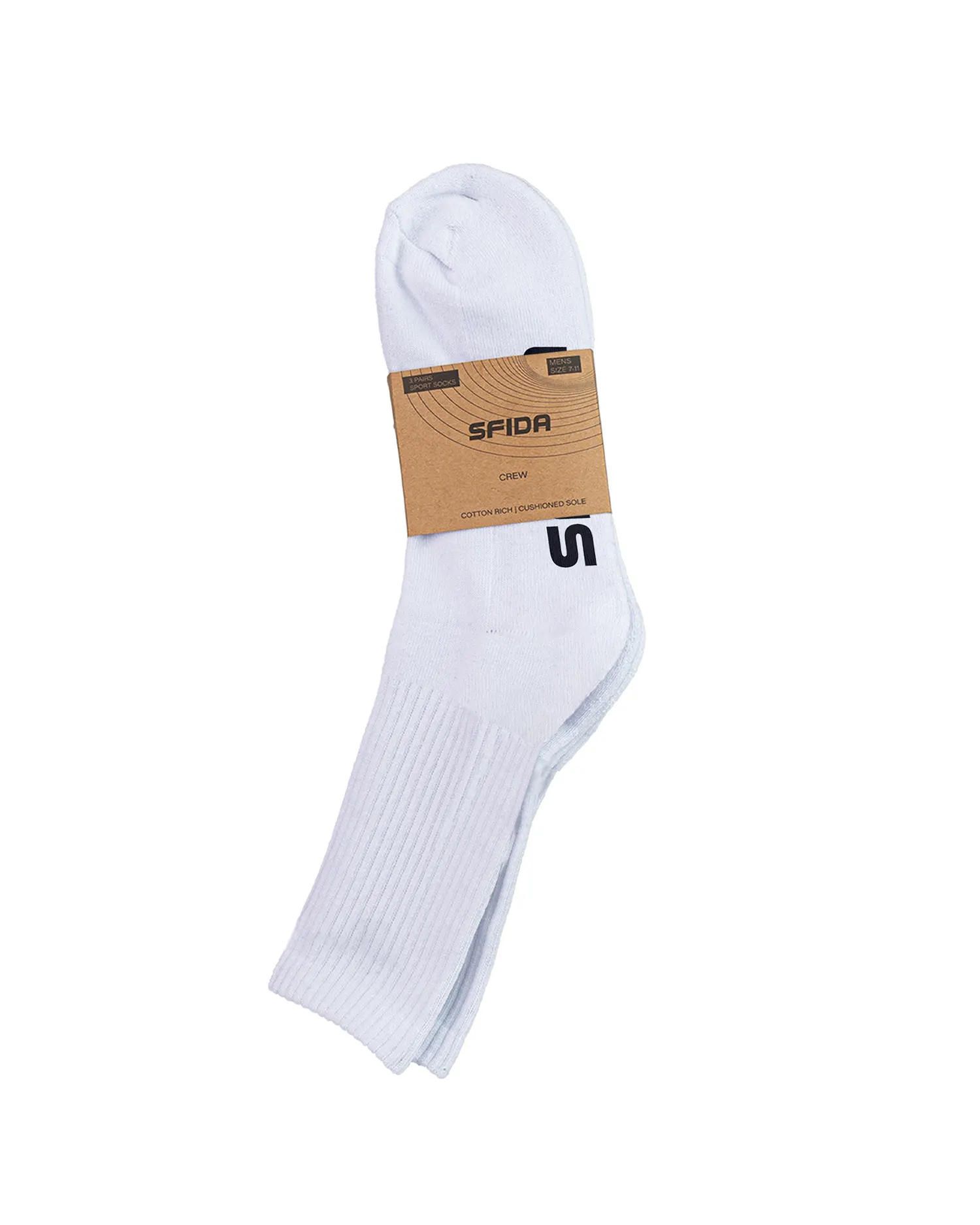 Women's Crew Socks White - 3 Pair Pack