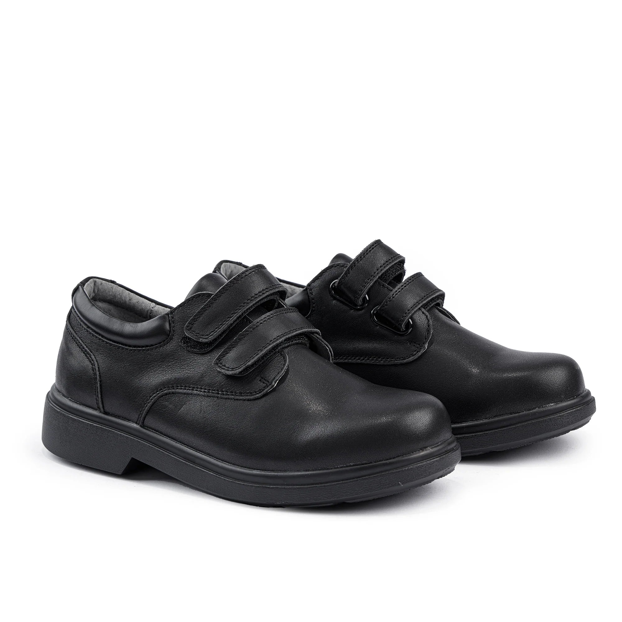 Class Junior V Strap School Shoes - Black
