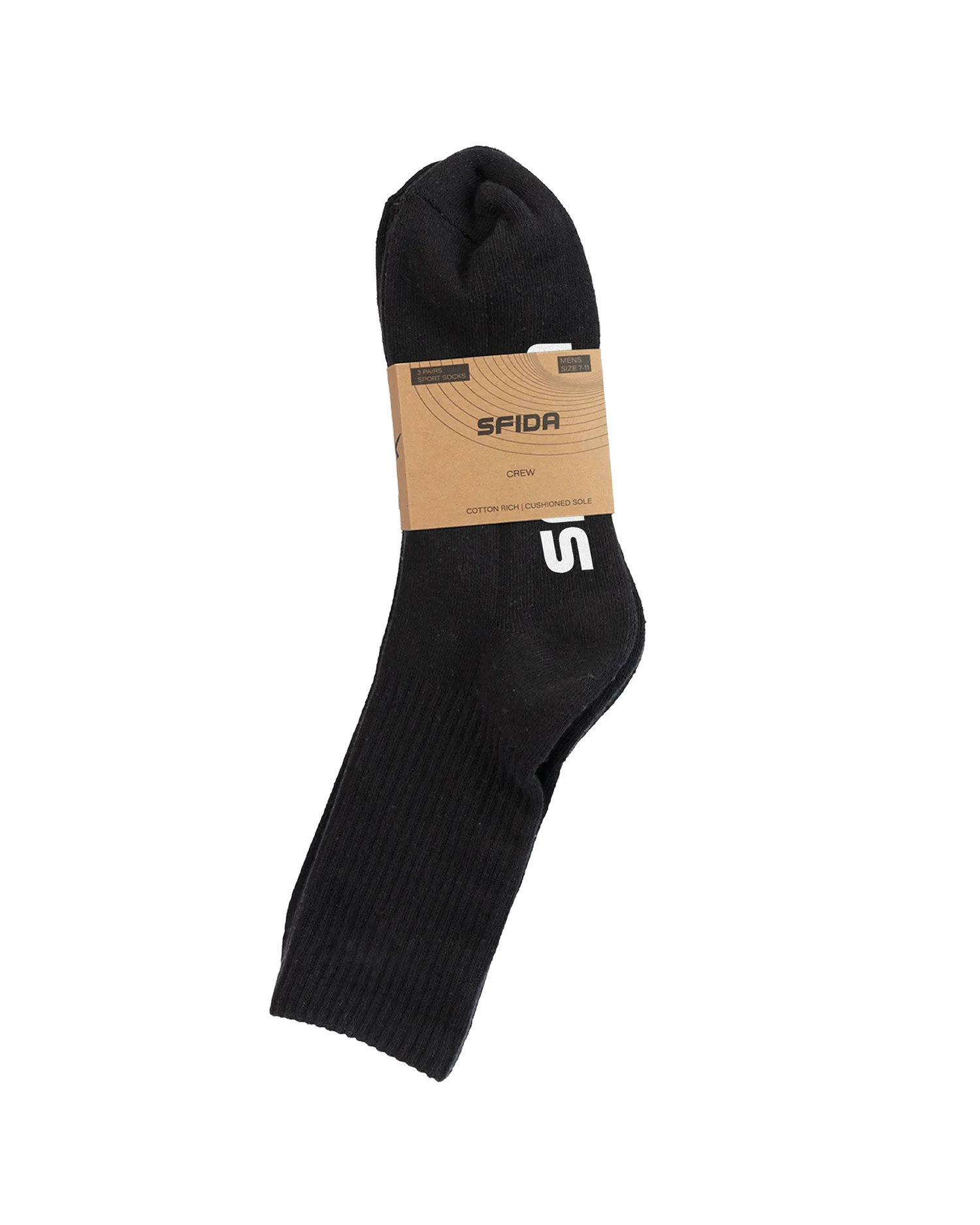 Women's Crew Socks Black - 3 Pair Pack