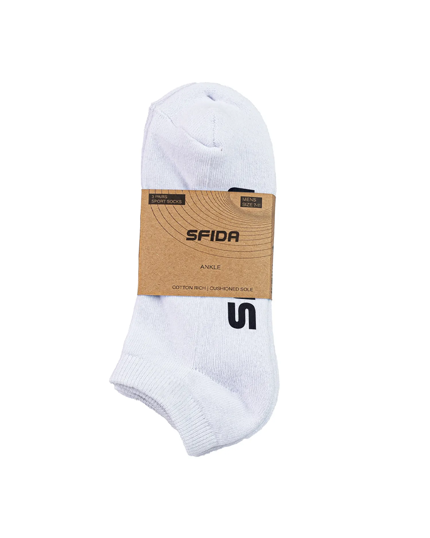 Women's Sports Ankle Socks White - 3 Pair Pack