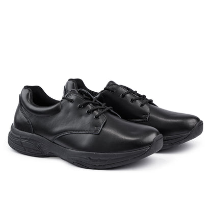 Alex Junior Lace School Shoes - Black