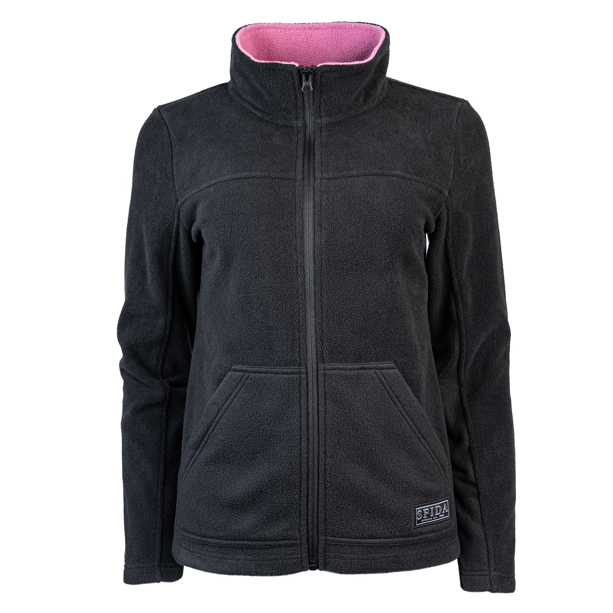 Alison - Ladies Black/Rose Polar Fleece Jacket