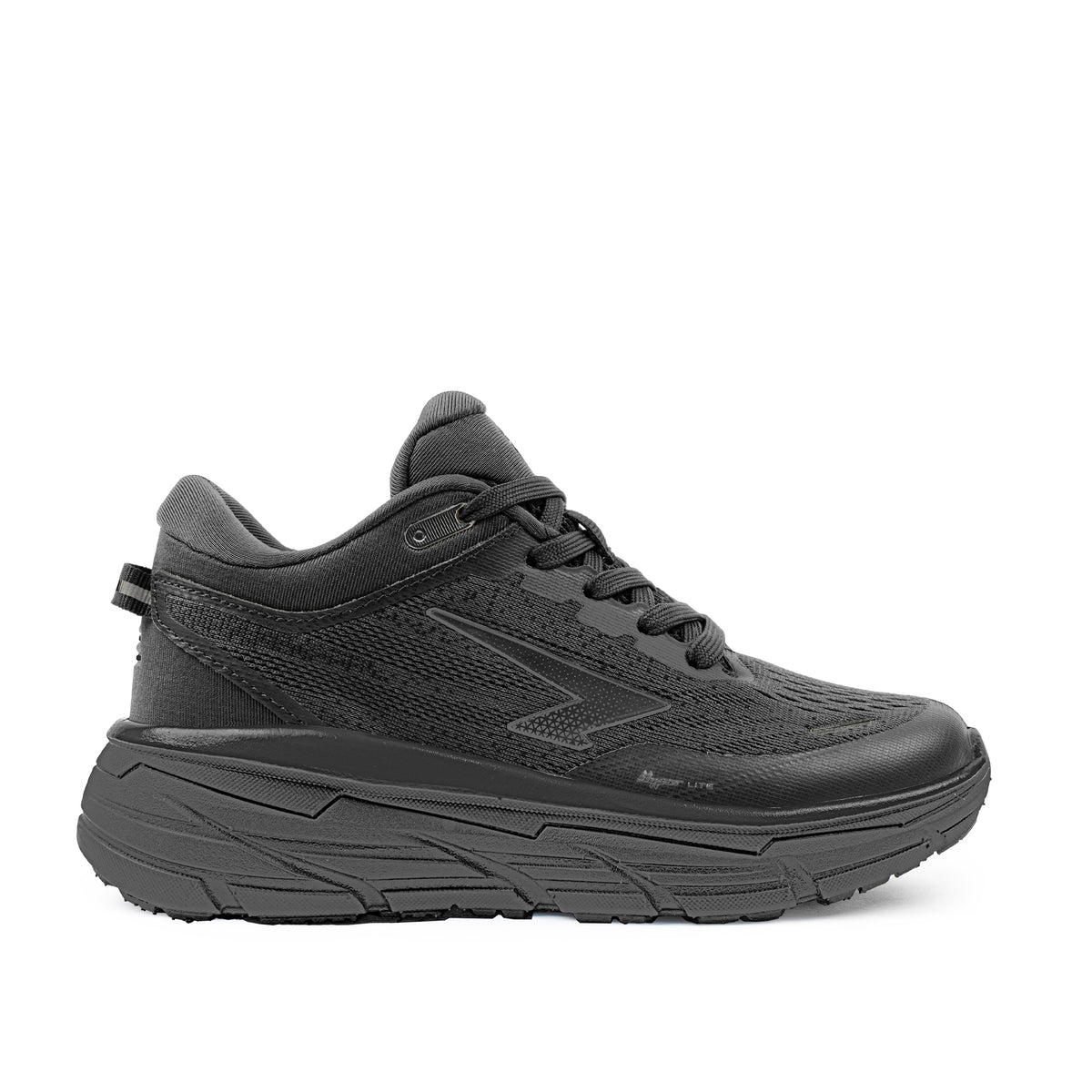 Axion Lace Junior School Runner - Black/Black