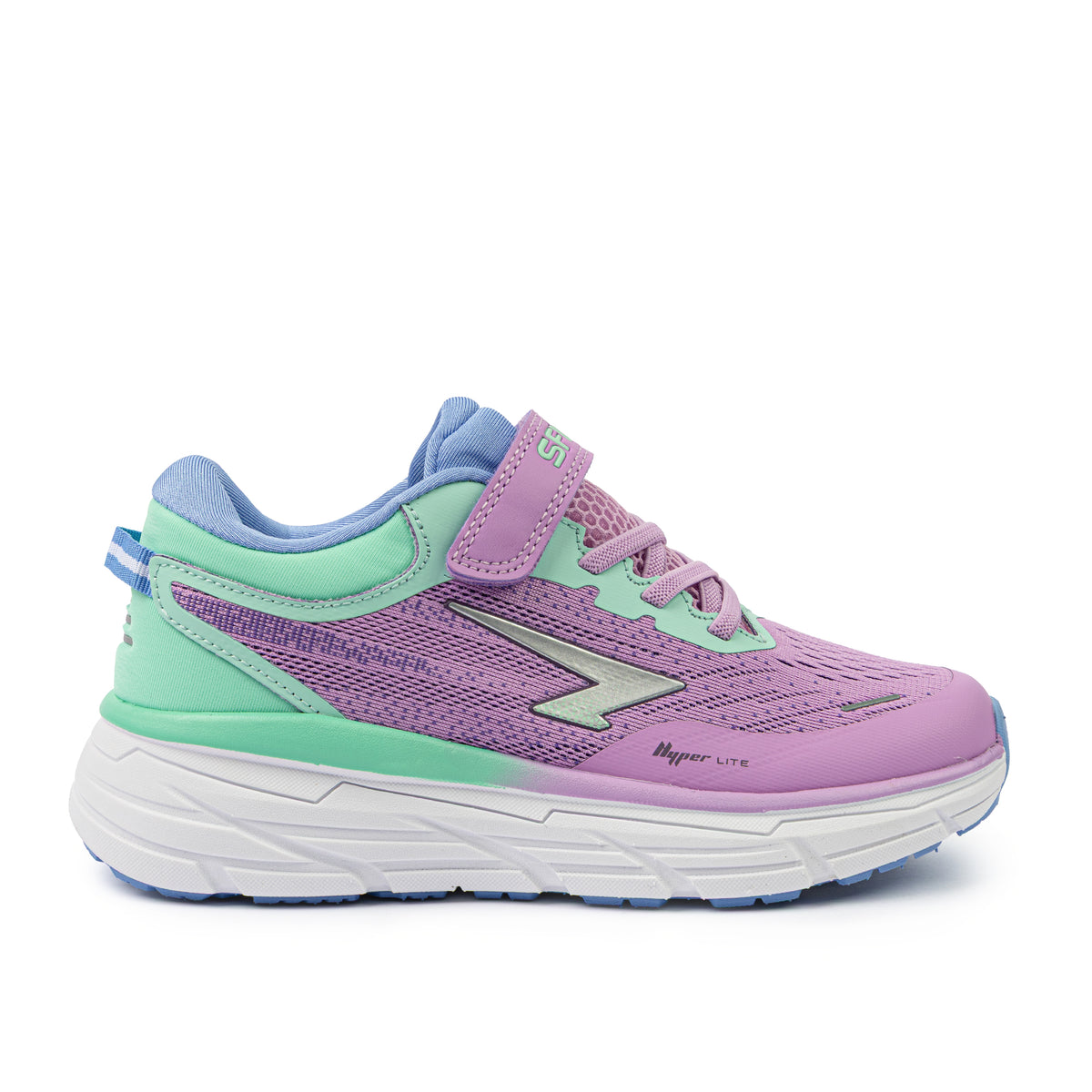 Axion V Strap Girls Runner - Lilac/Mint