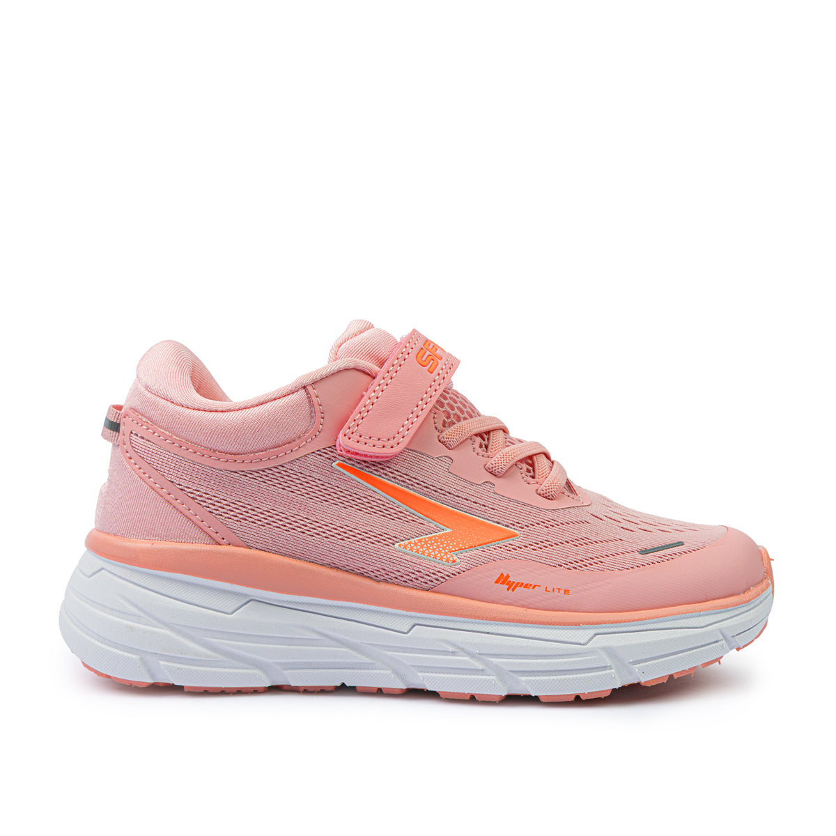 Axion V Strap Girls Runner - Pink/Peach