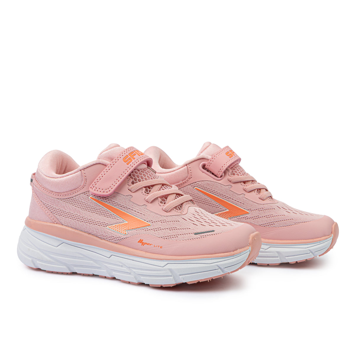 Axion V Strap Girls Runner - Pink/Peach