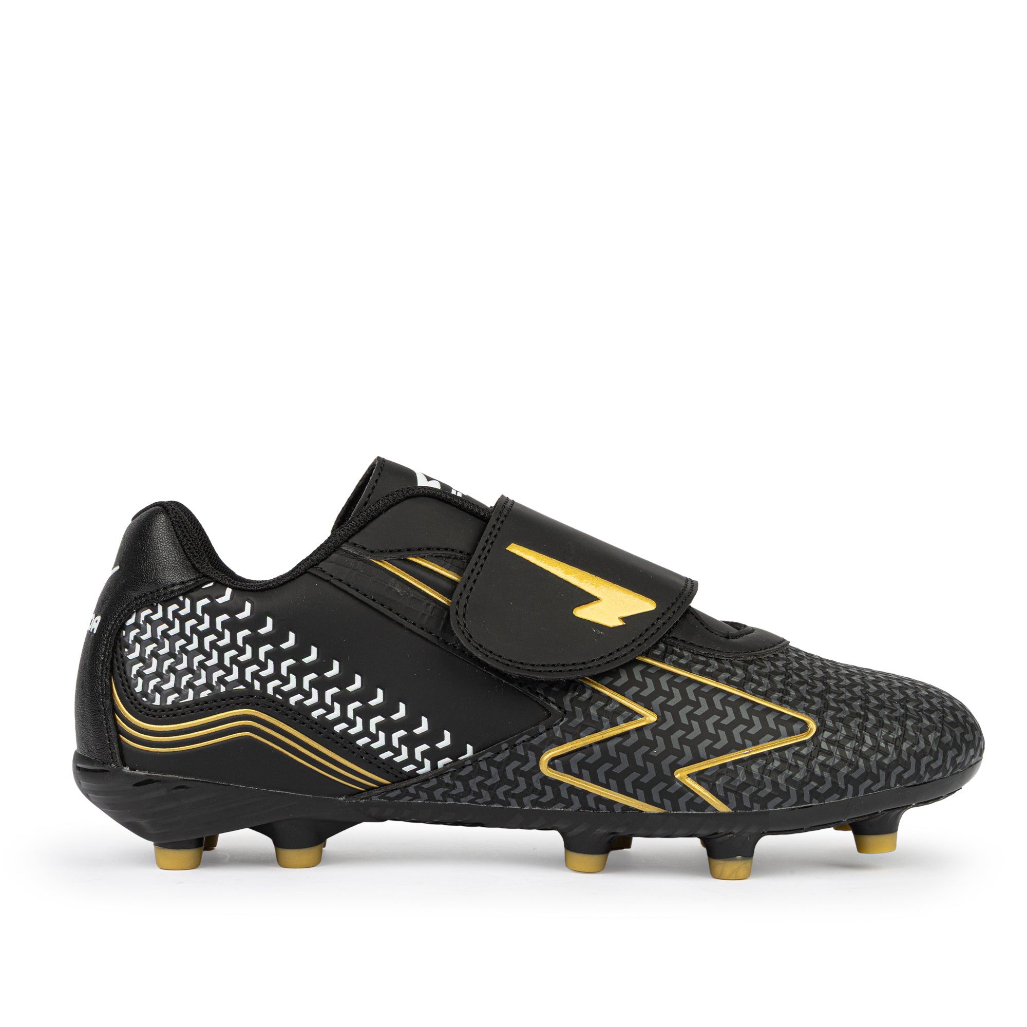 Catalyst Junior Football Boots - Black/Gold V Strap