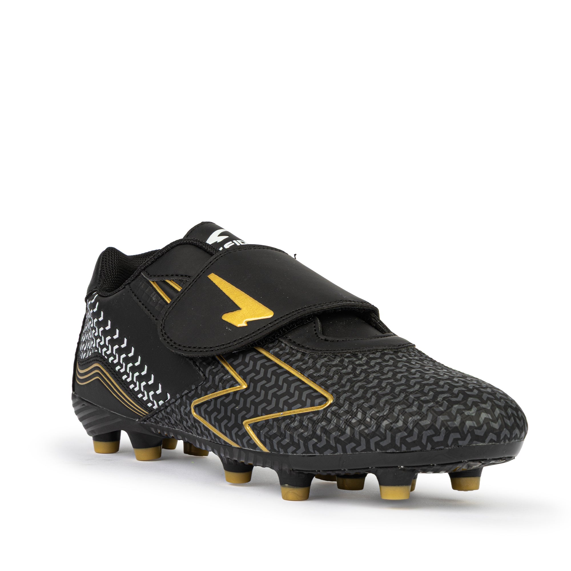Catalyst Junior Football Boots - Black/Gold V Strap