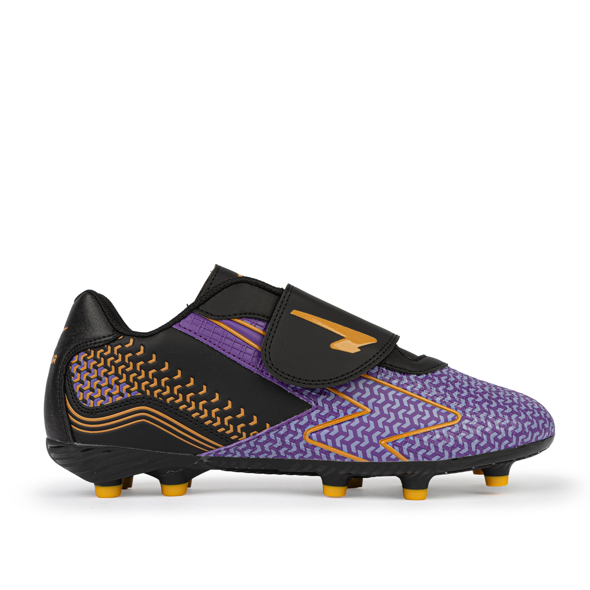 Catalyst Junior Football Boots - Purple/Gold/Black V Strap
