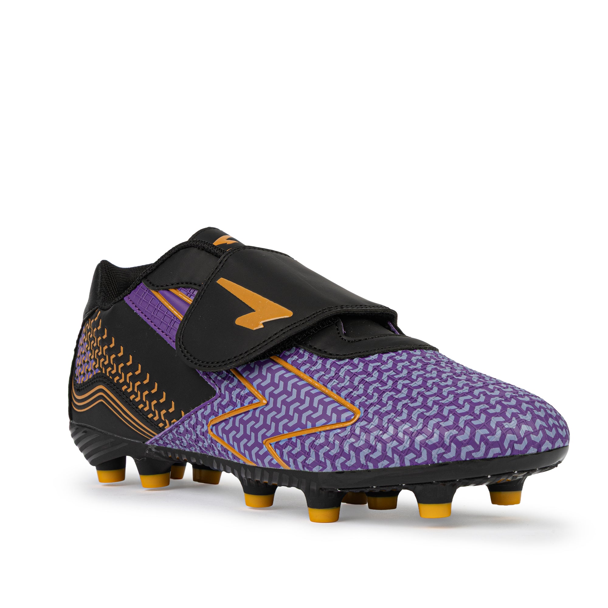Catalyst Junior Football Boots - Purple/Gold/Black V Strap
