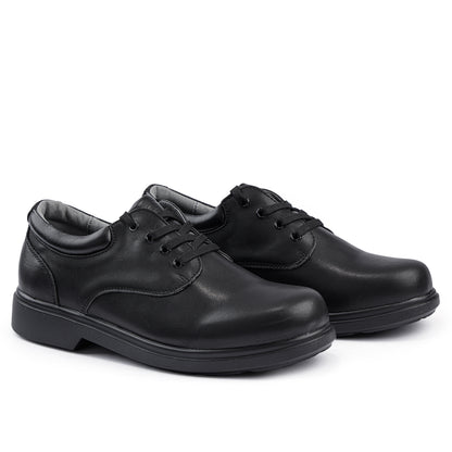 Class Junior Lace School Shoes - Black