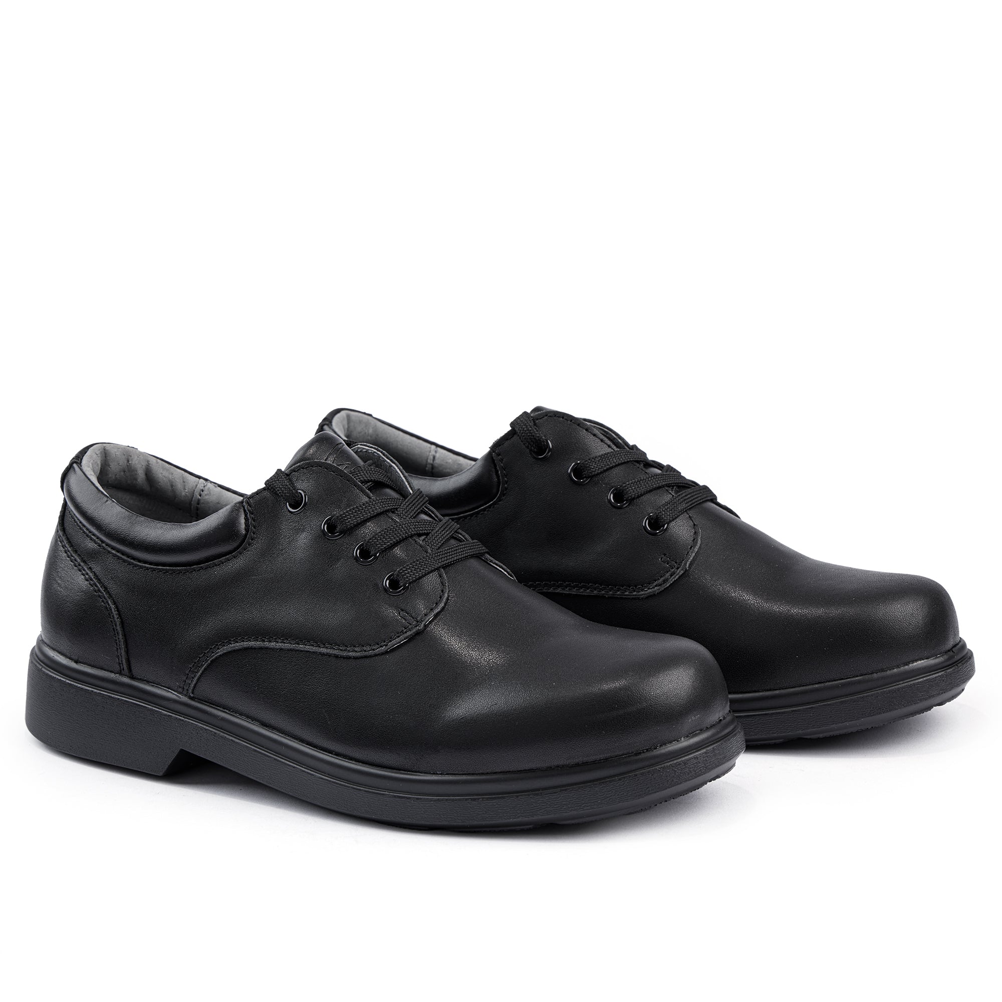 Class Senior Lace School Shoes - Black