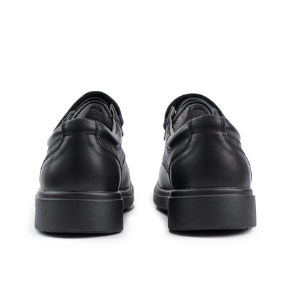 Class Junior V Strap School Shoes - Black