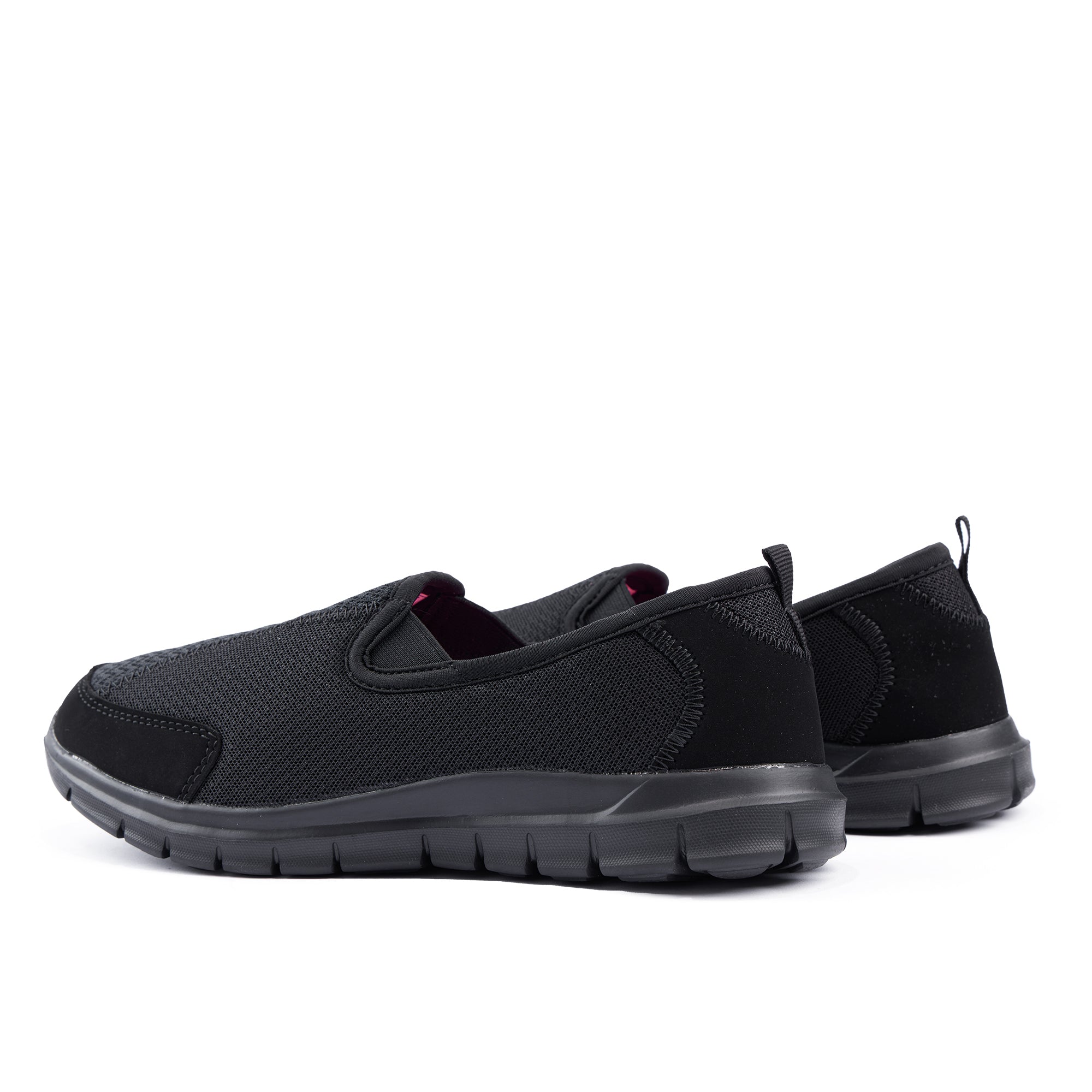 Cloud Ladies Slip On Walker Black/Black