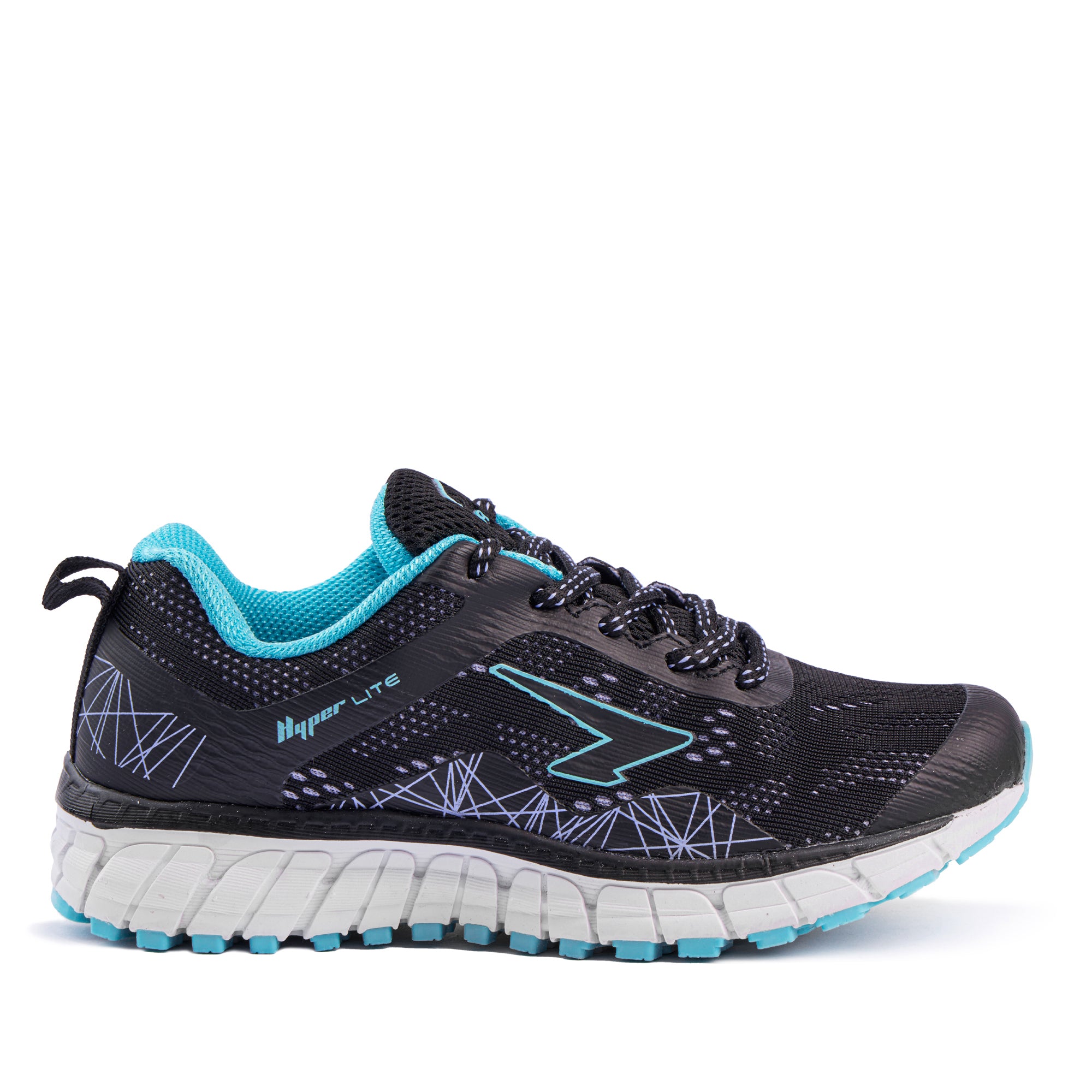 Cosmic Girls Purple Lace Up Runner Black/Aqua