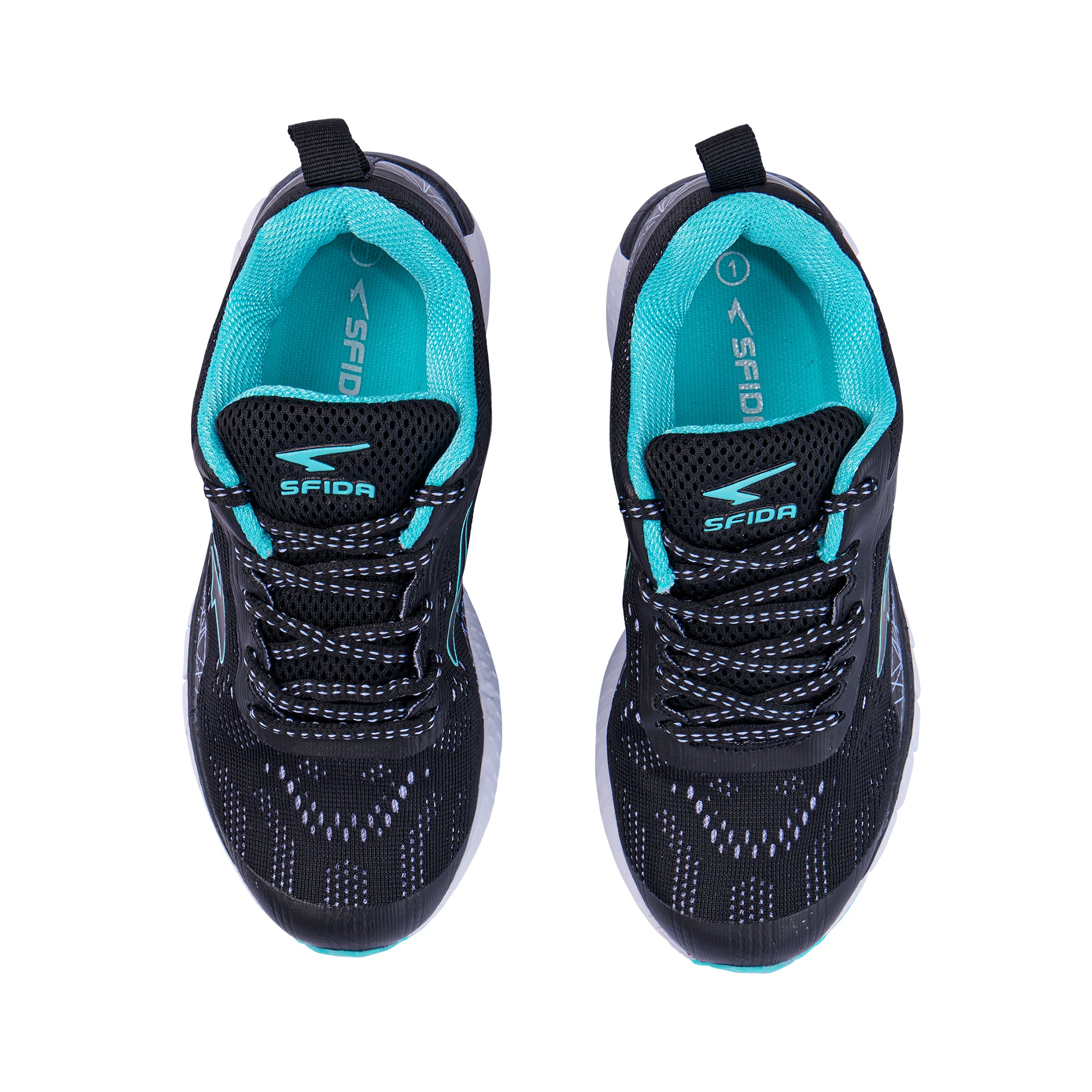 Cosmic Girls Purple Lace Up Runner Black/Aqua