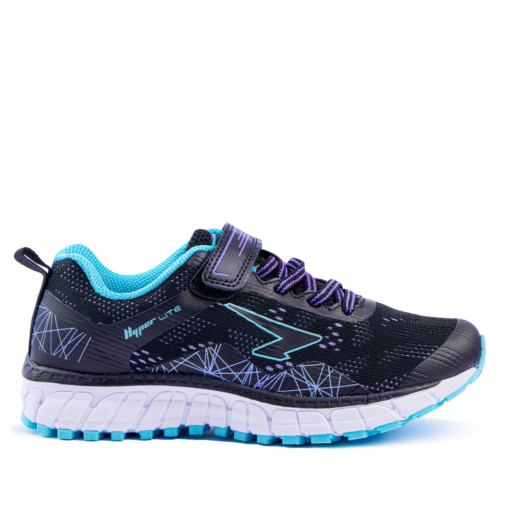 Cosmic Girls Black V-strap Runner Black-Aqua/Purple