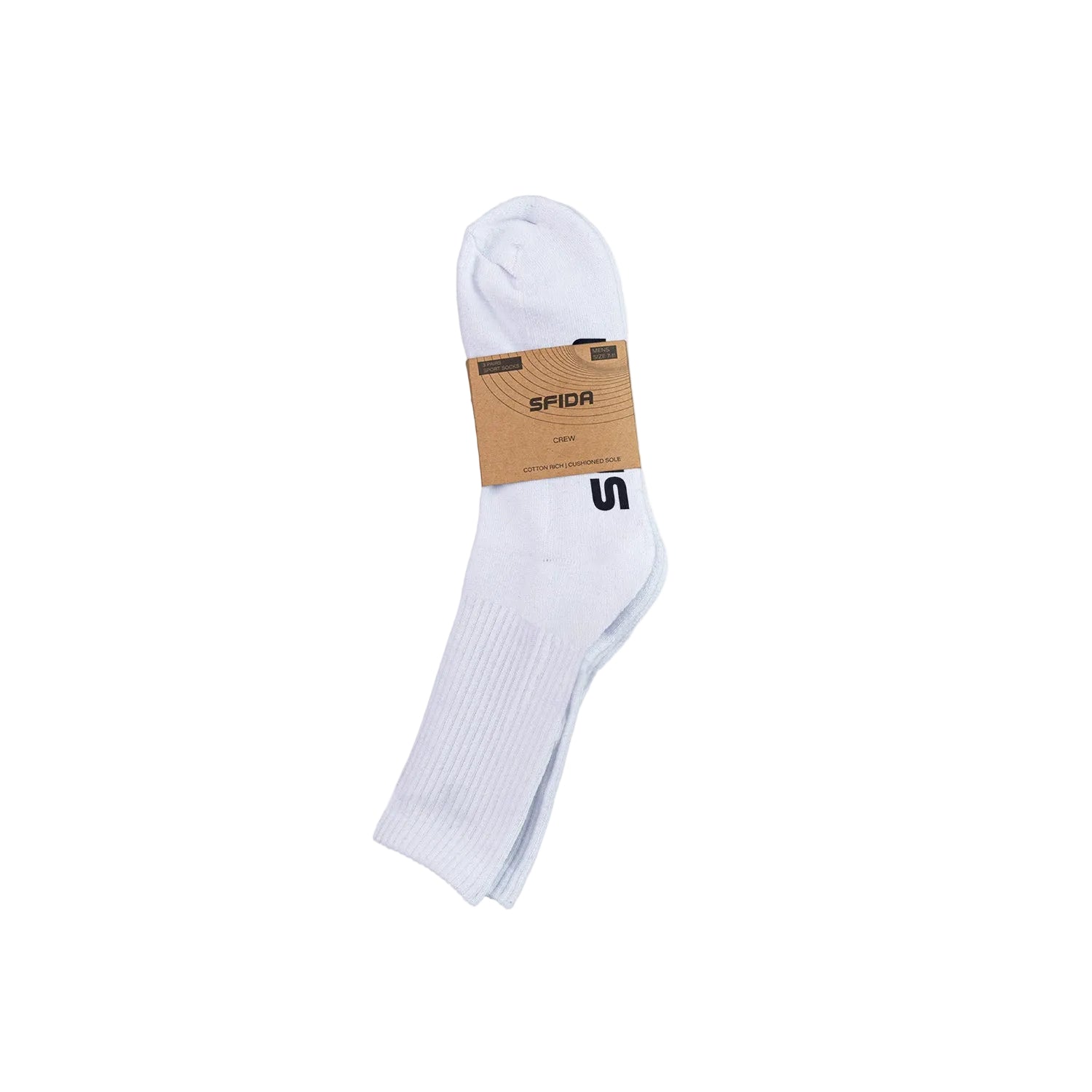 Kid's Crew Socks White - 3 Pair Pack