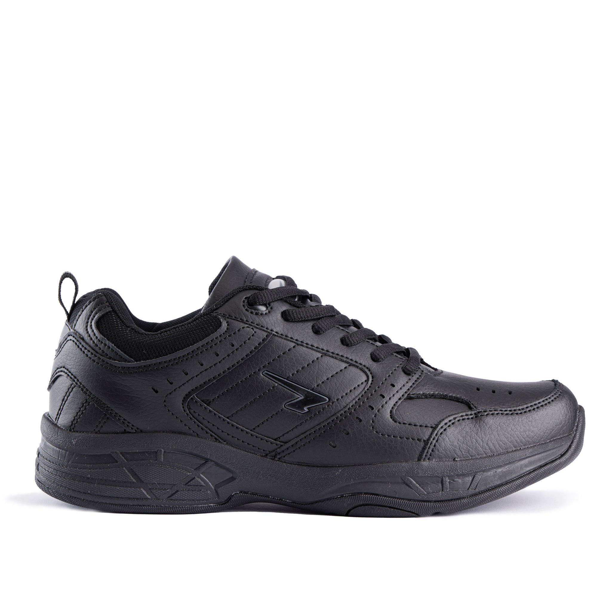 Defy Senior Leather Lace Up  Cross Trainer - Black