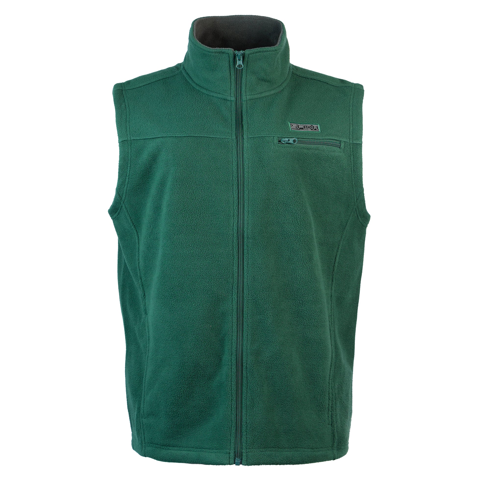 Dominic - Forest/Charcoal Marle Men's Polar Fleece Vest