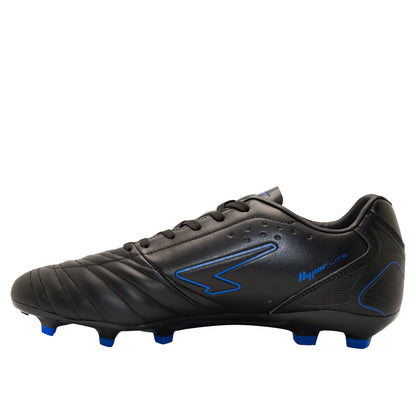 Elite Senior Leather Football Boots - Black/Royal