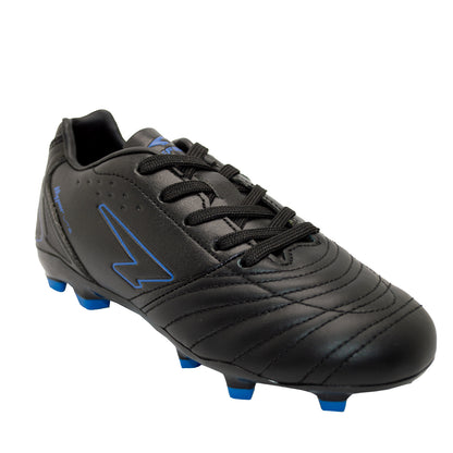 Elite Junior Leather Football Boots - Black/Royal
