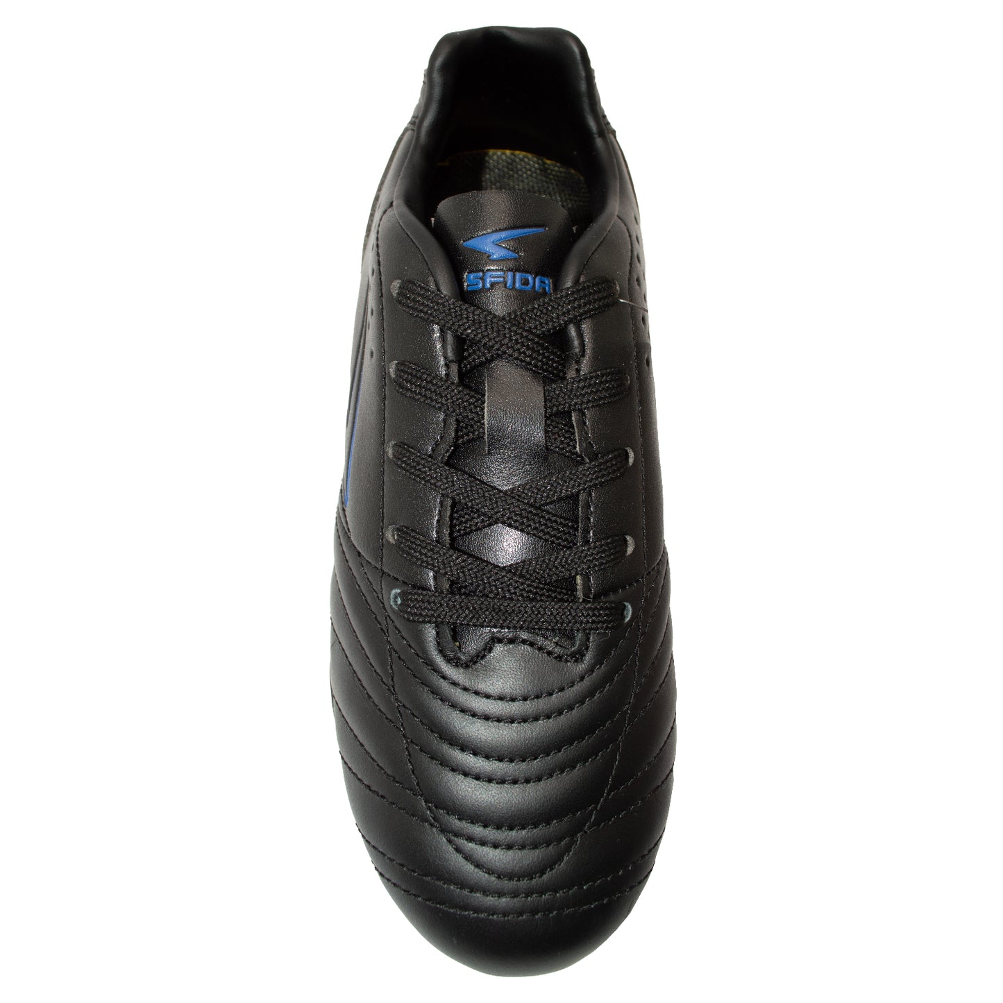 Elite Junior Leather Football Boots - Black/Royal