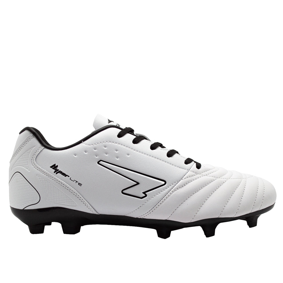 Elite Senior Leather Football Boots White/Black Sfida Sport
