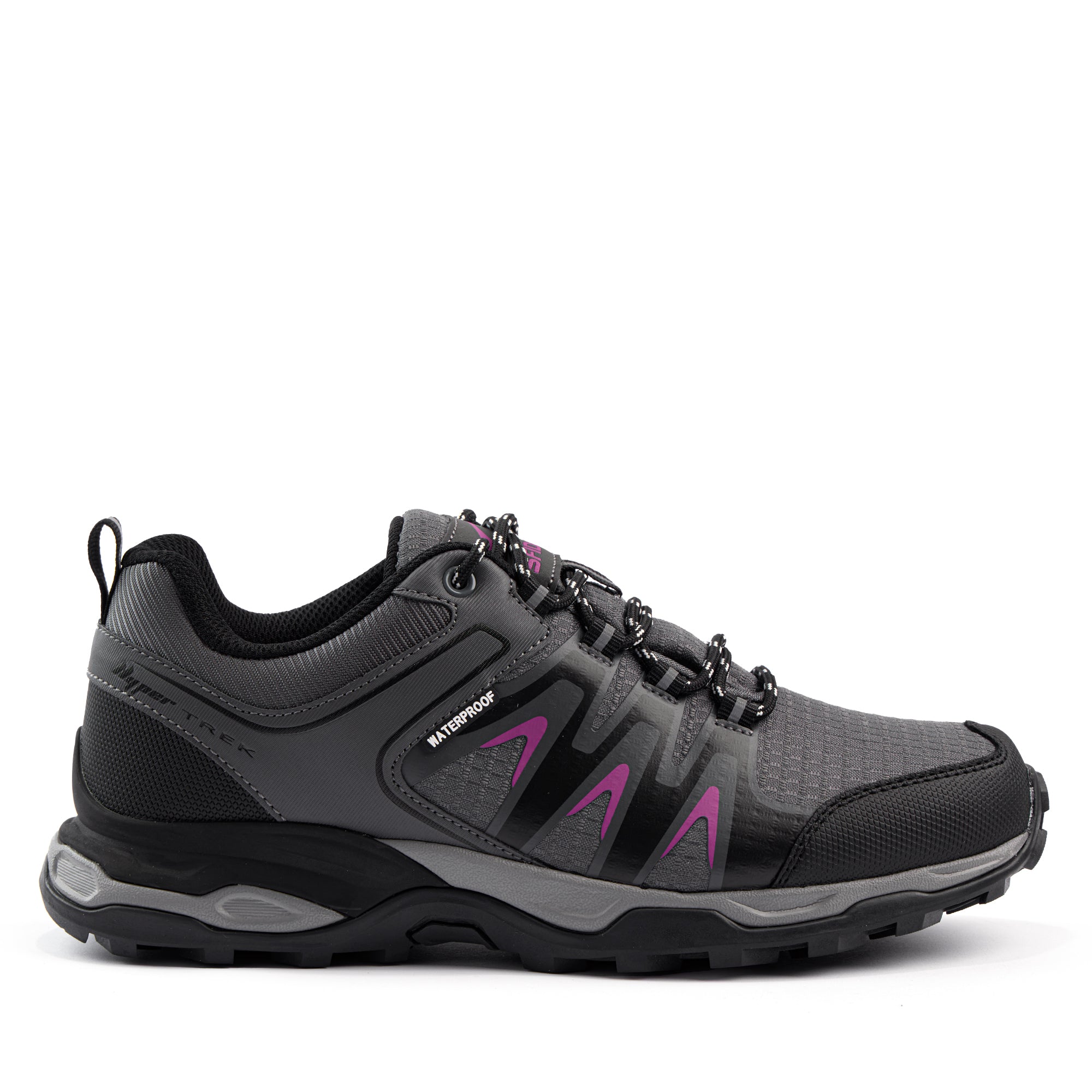 Frontier Ladies Waterproof Hiking Shoe - Charcoal/Fuchsia