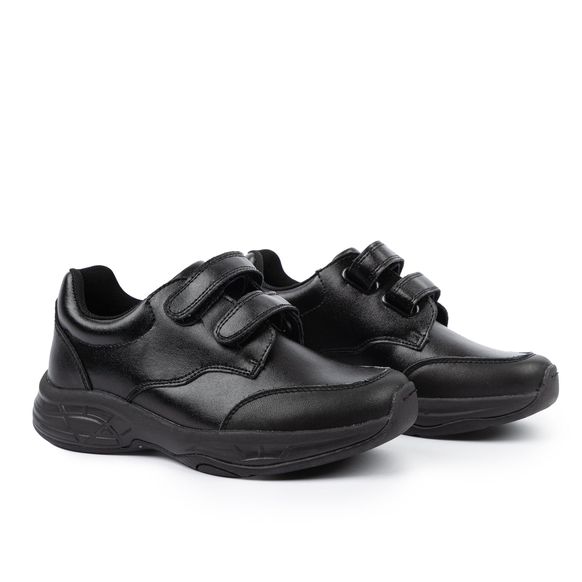 Indie 2 Junior Dual Strap School Shoes - Black