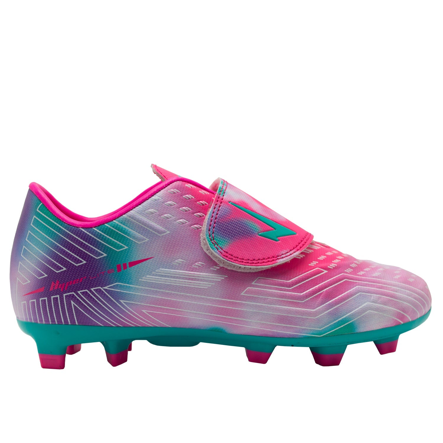 Intense Junior Football Boots - Pink/Aqua V Strap