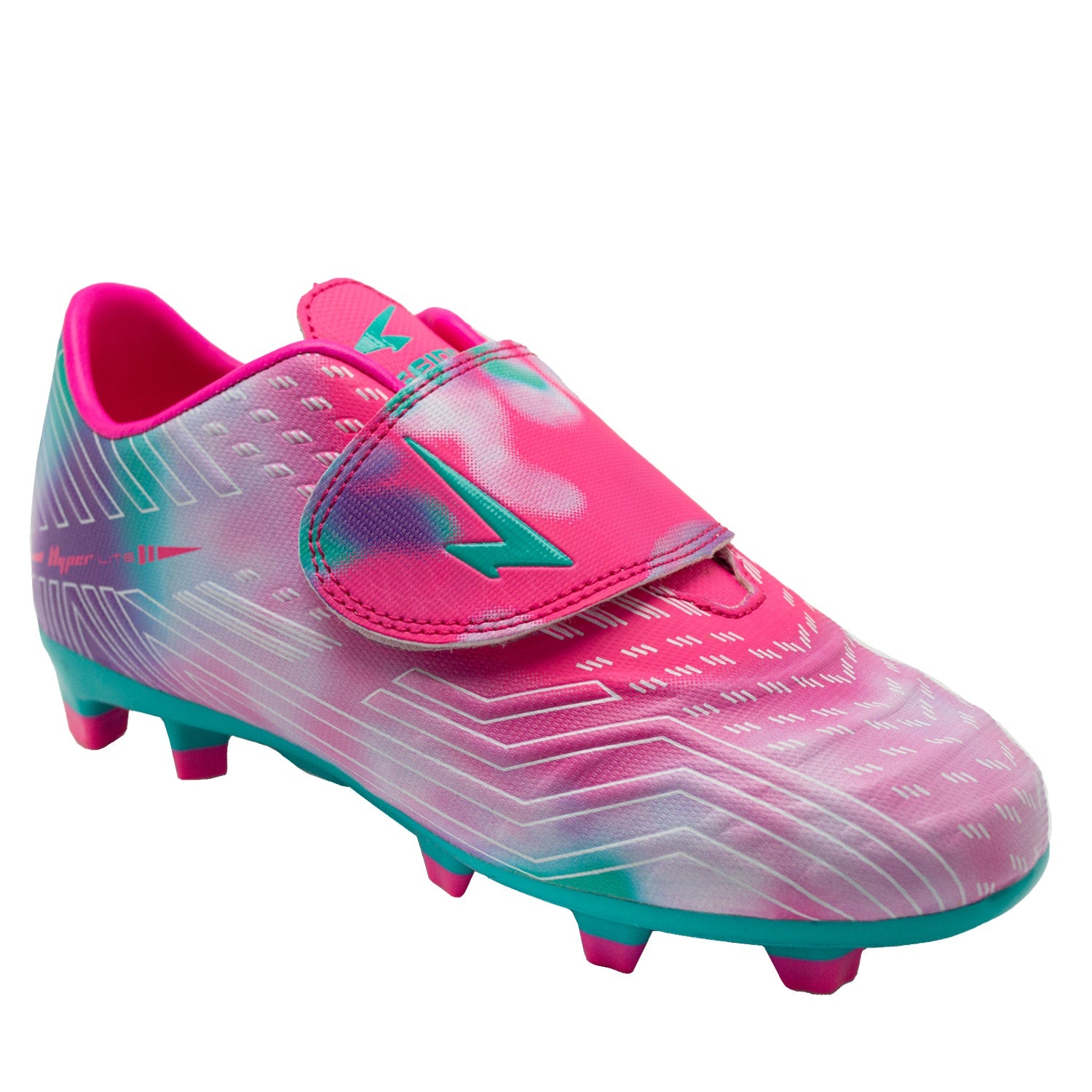 Intense Junior Football Boots - Pink/Aqua V Strap