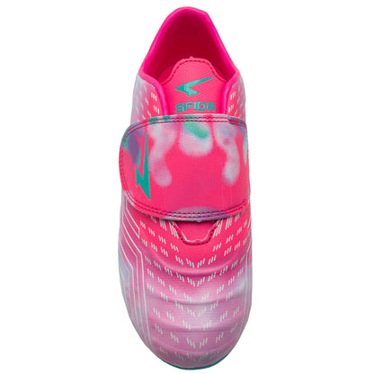 Intense Junior Football Boots - Pink/Aqua V Strap