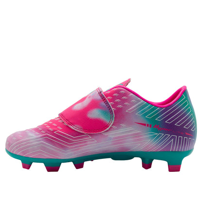 Intense Junior Football Boots - Pink/Aqua V Strap