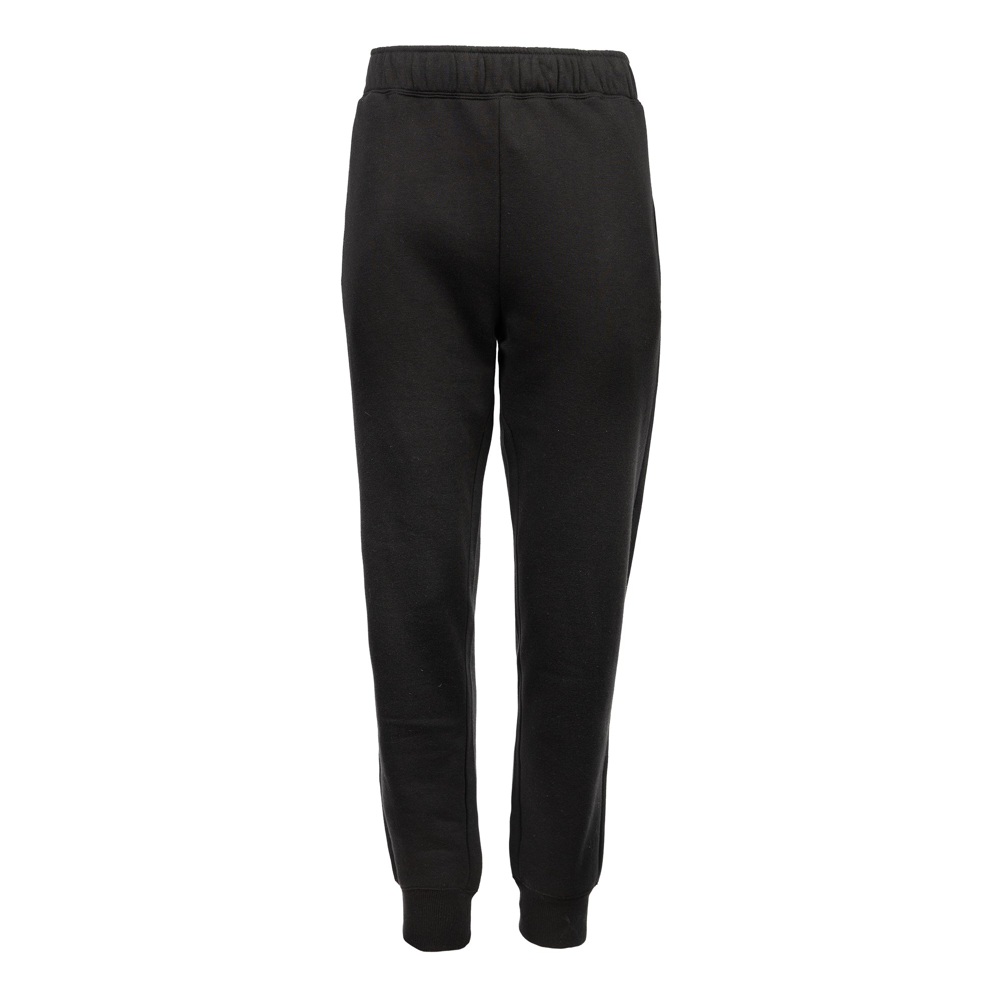Ivan Mens Cuff Fleece Pants - Black  with an elastic waistband and draw cords.