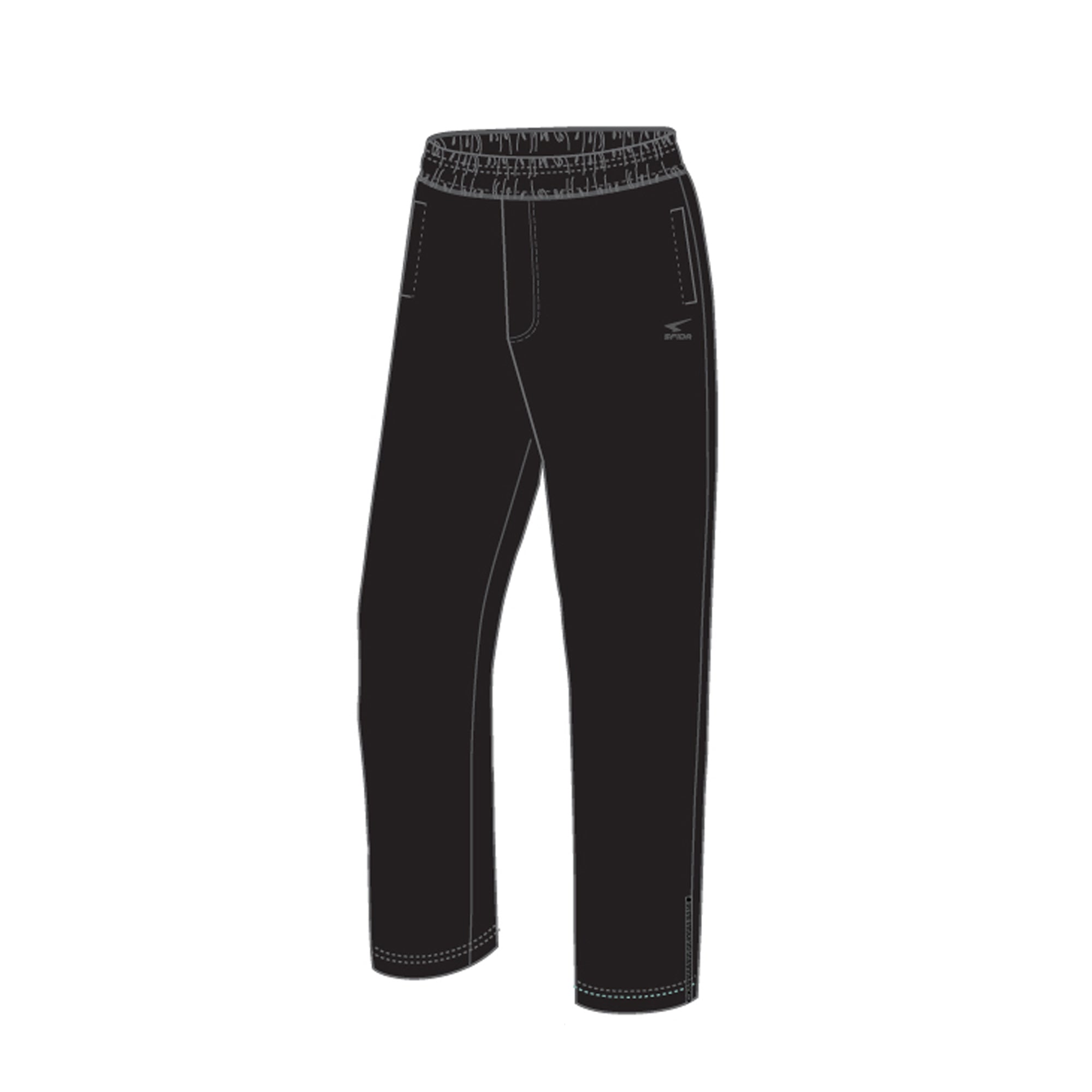 Jeremy - Mens Black Taslon Pant