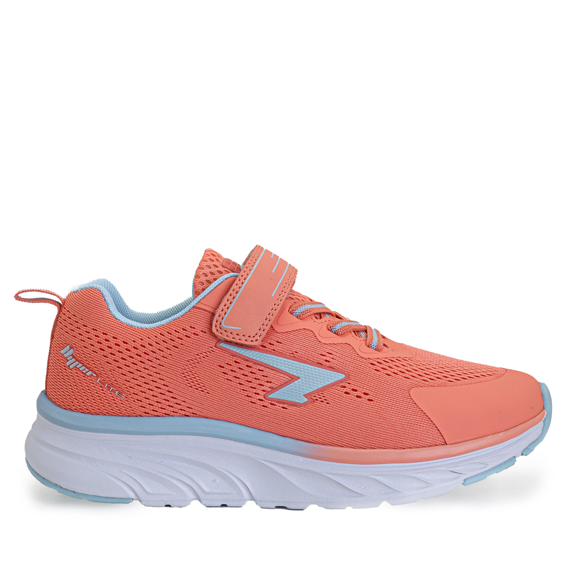 Kai Girl's Runners V Strap - Peach/Blue