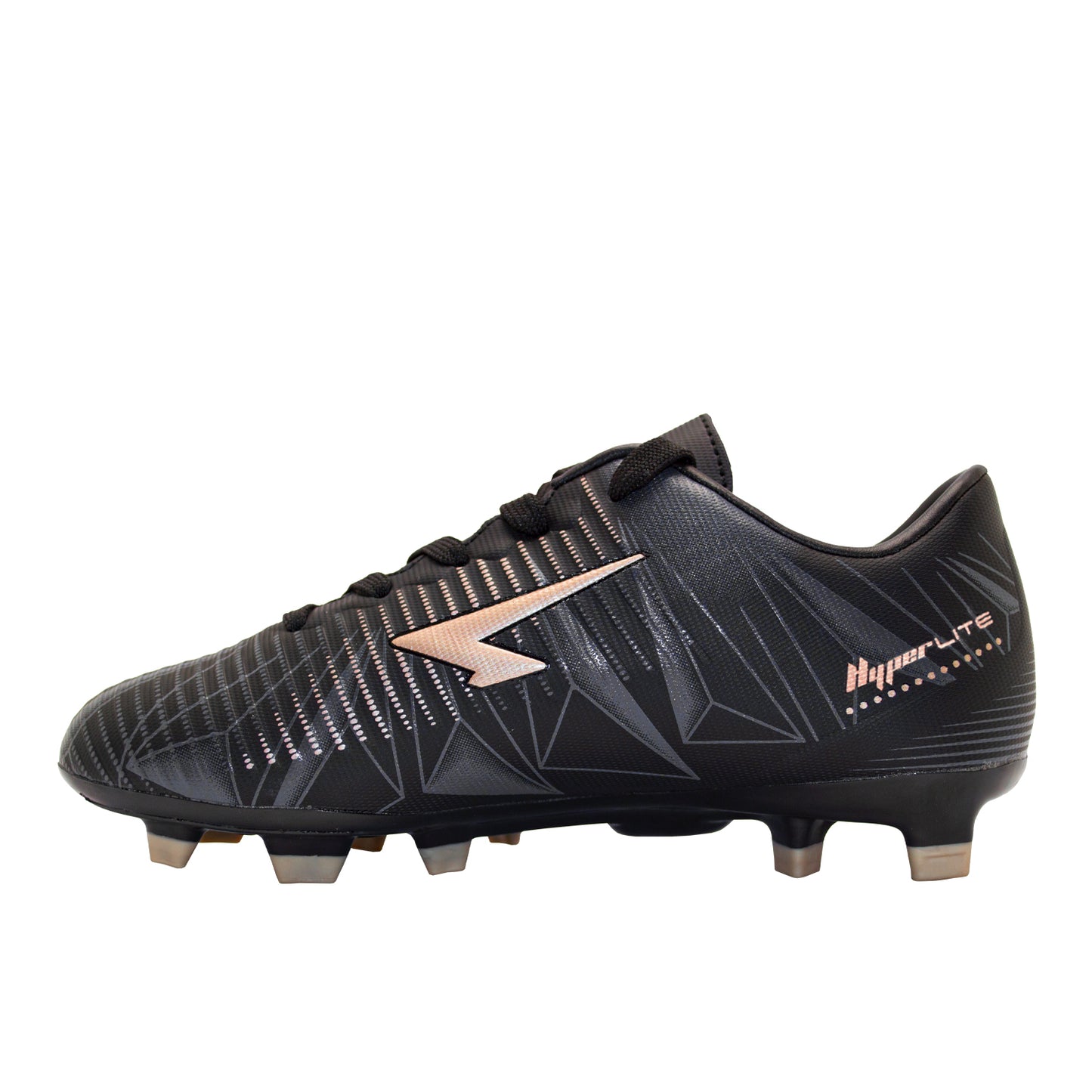 Laser Senior Football Boots - Black/Metallic Blush
