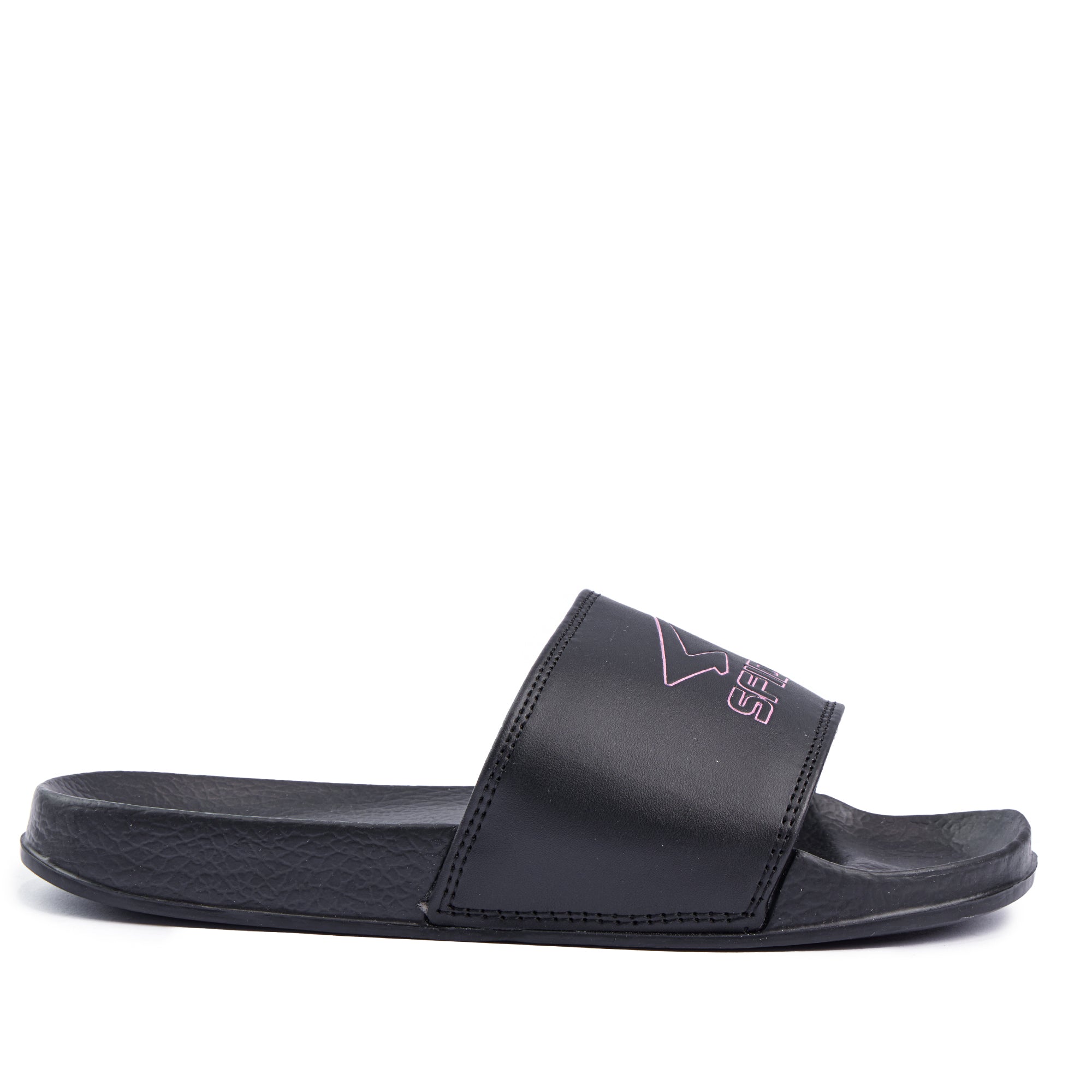 Laze Girls Slides Black/Metallic Blush