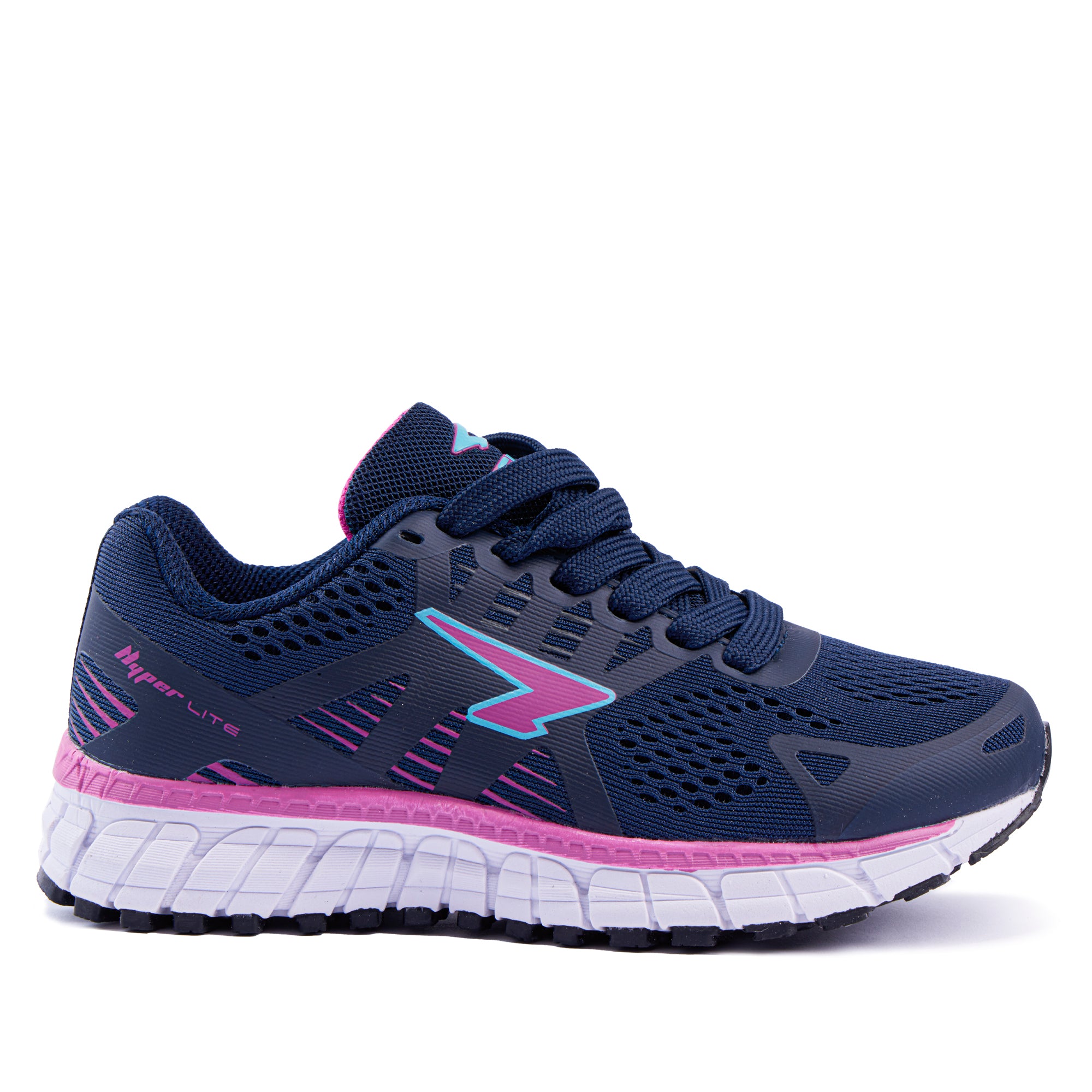 Mirage Girls Blue Lace Up Runner Navy/Fuchsia