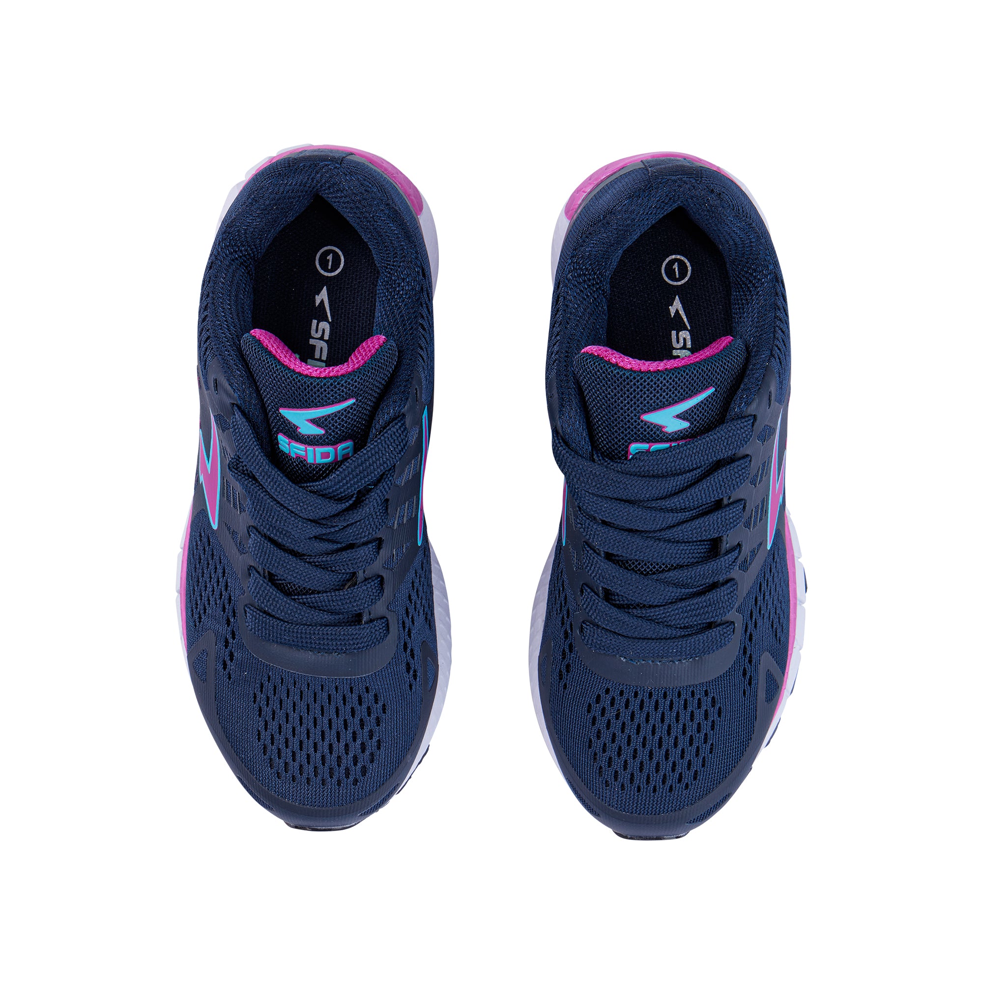 Mirage Girls Blue Lace Up Runner Navy/Fuchsia