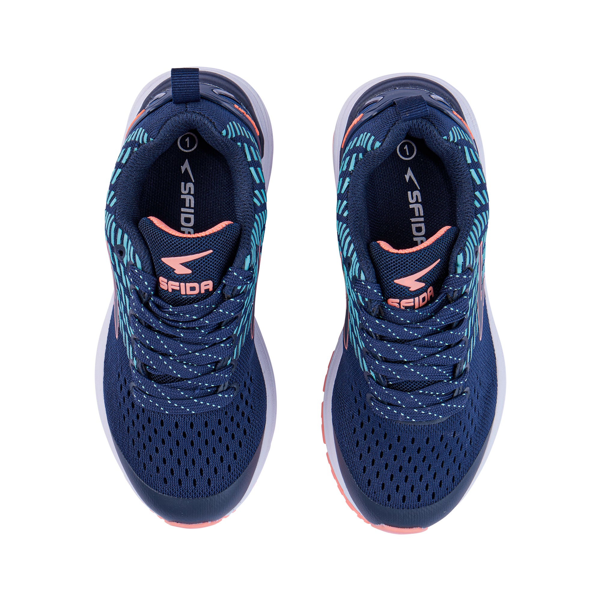 Monsoon Girls Lace Up Runner Navy/Mint