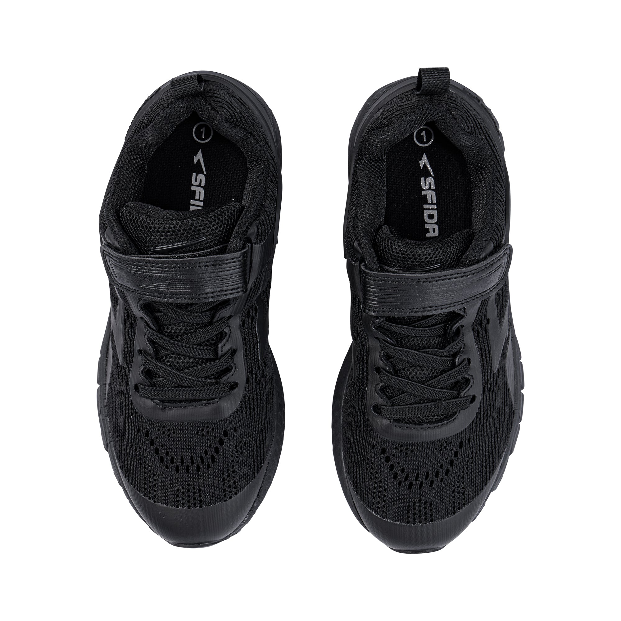 Onyx Boys Runners V Strap- Black